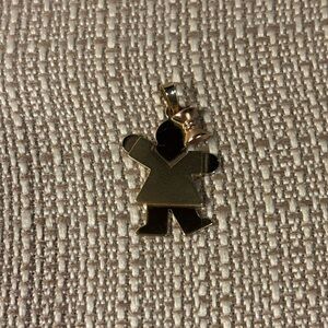 14KT Gold Girl Pendant Charm